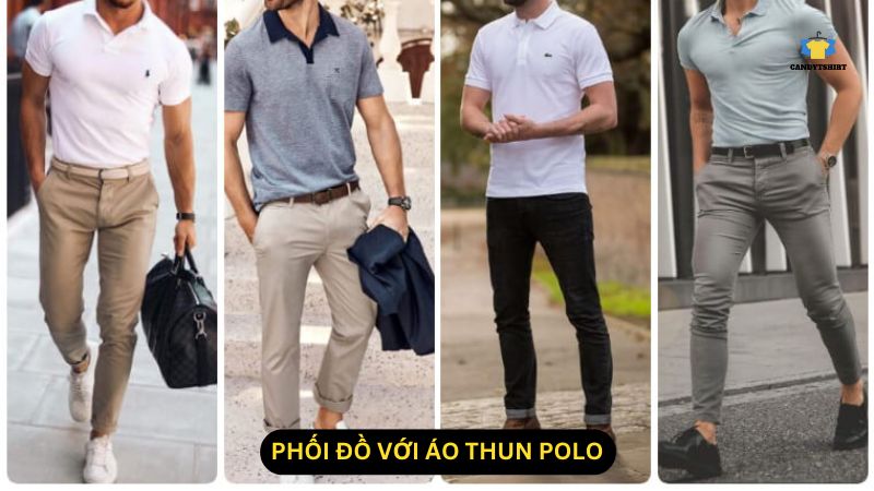 phối đồ với áo thun polo